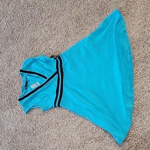 Colorblock wrap dress